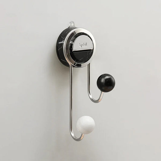 No-Drill Wooden Suction Cup Wall Hook – Strong Load-Bearing